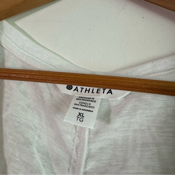 Athleta white breezy ruched tank top size XL NWT - Picture 2 of 6